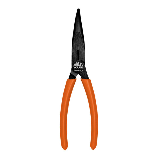 8" Bent Long-Nose C.S.T. Pliers With Cutter HI-VIZ Orange
