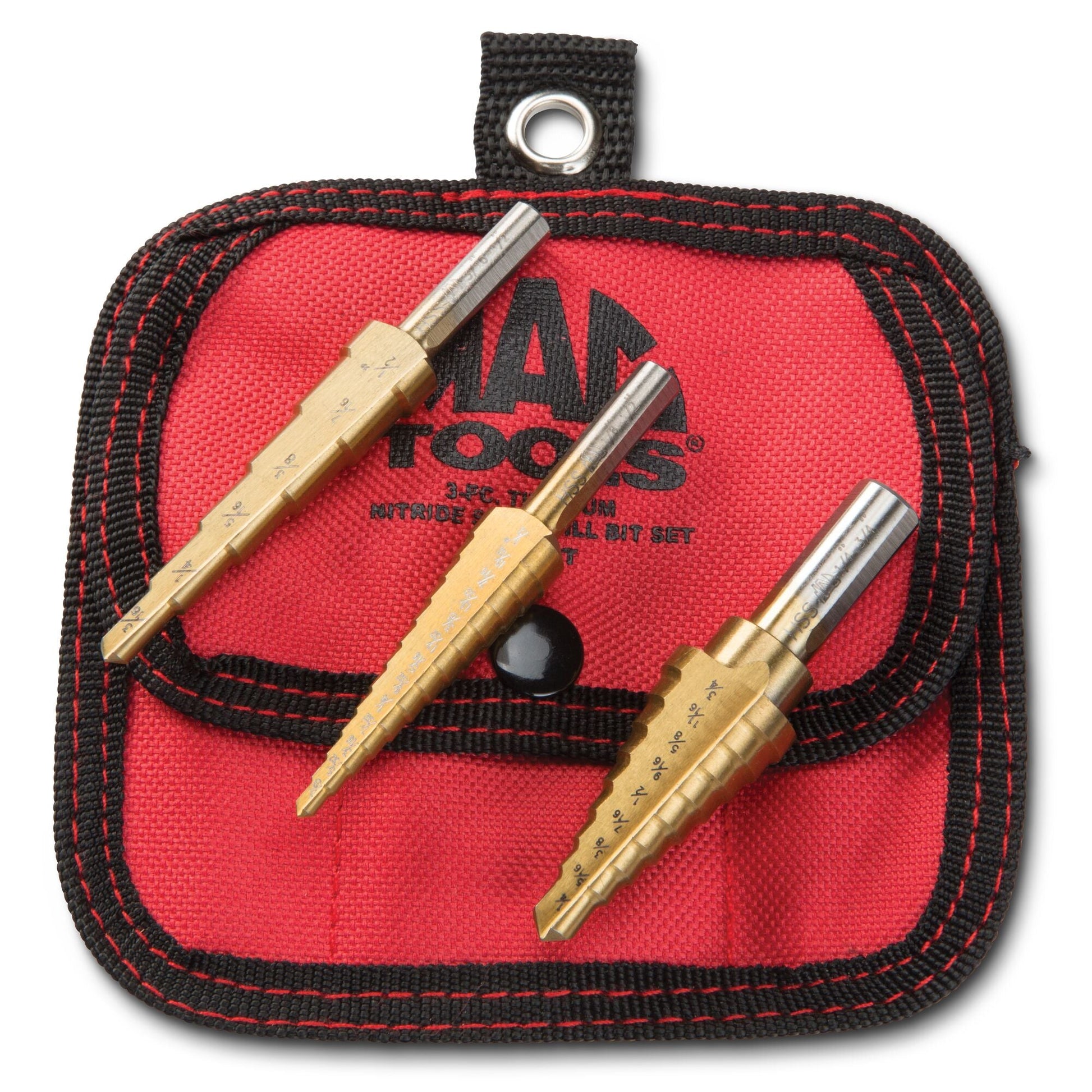 3-PC. Titanium-Nitride Coated Step Drill Set