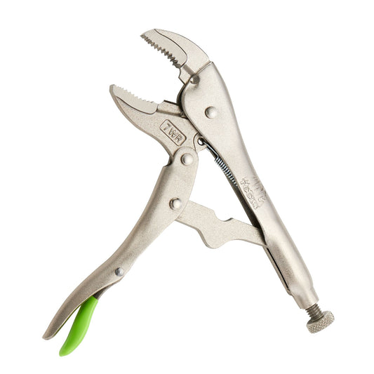 7" Curved Jaw Trigger Release Locking Pliers with Wire Cutter - Green