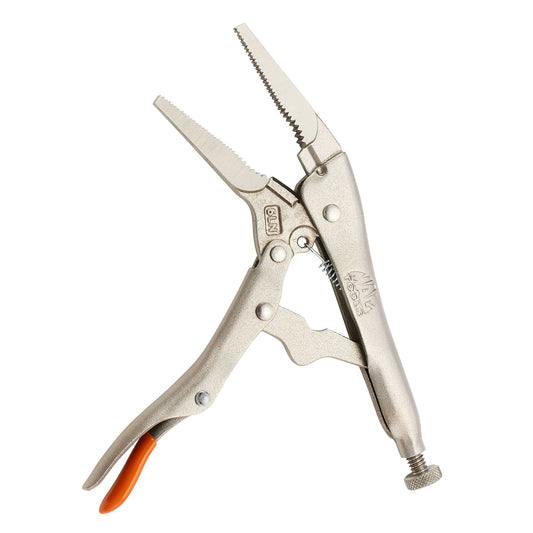 6" Long Nose Trigger Release Locking Pliers - Orange