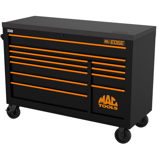 Edge™ 11-Drawer Workstation - Flat Black/Orange Trim