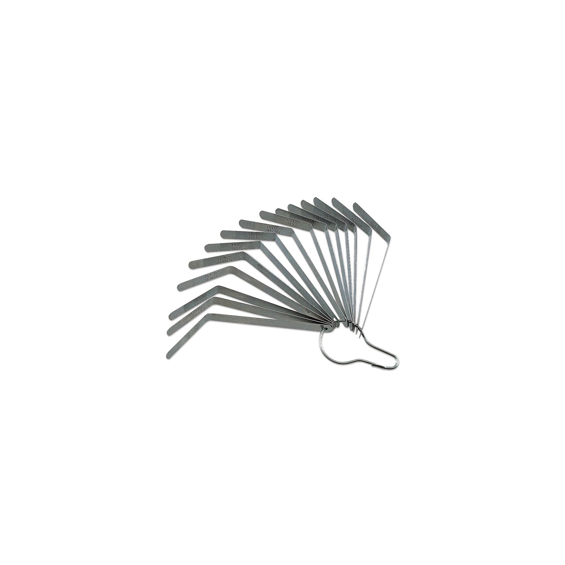 15-Blade Valve Lash Feeler Gauge Set