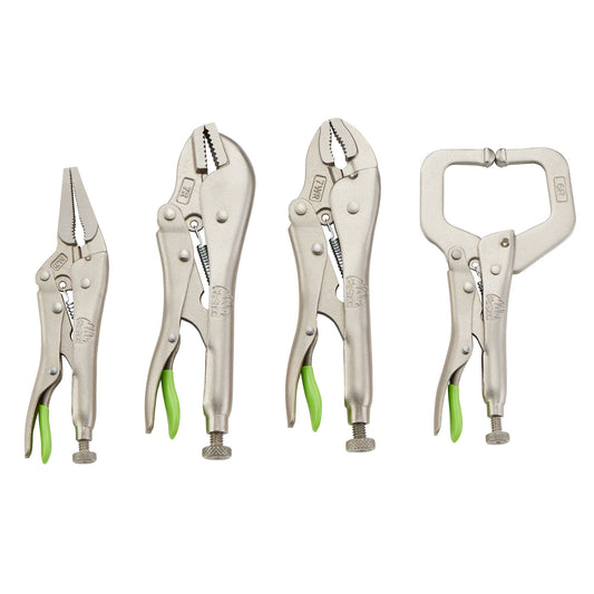 4-PC. Trigger Release Locking Pliers Set - Green