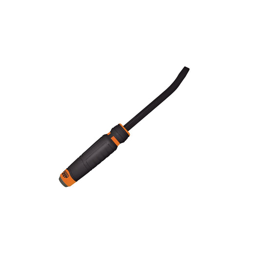 Capped Comfort-Handle 3/8" Curved-Head Pry Bar 12" Orange