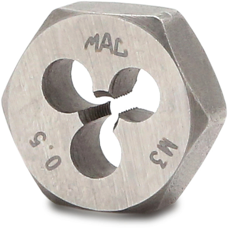 Metric Hexagonal Die M3-0.50 - 5/8" Shank