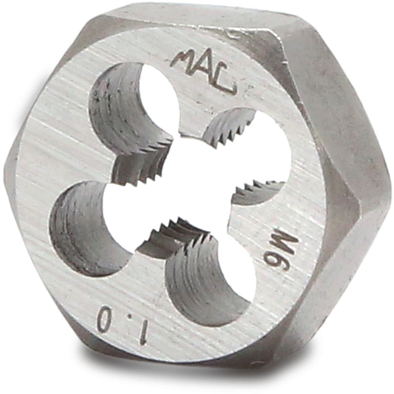 Metric Hexagonal Die M6-1.00 - 5/8" Shank