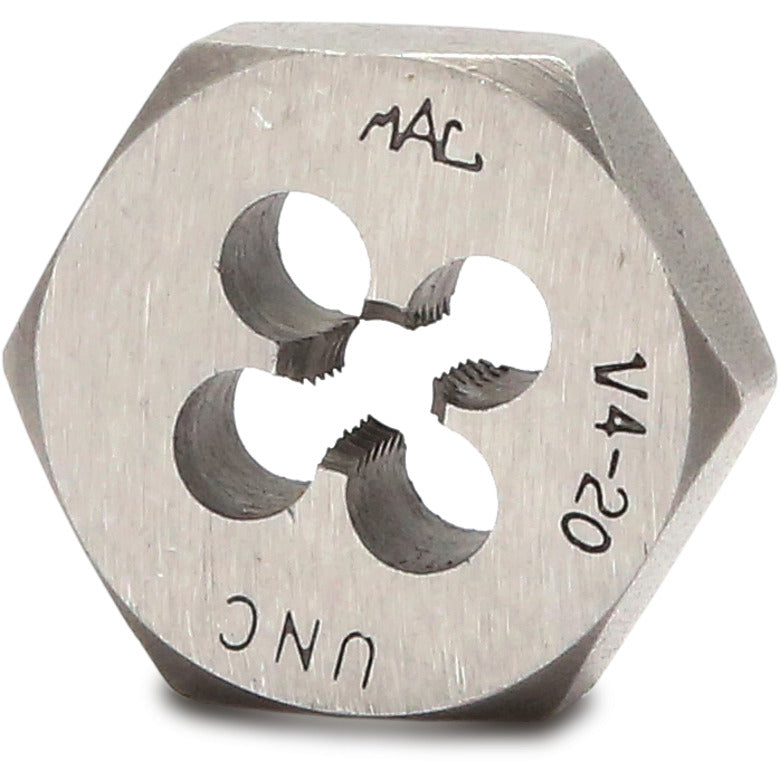 SAE Hexagonal Die 1/4"-20 NC - 1" Shank