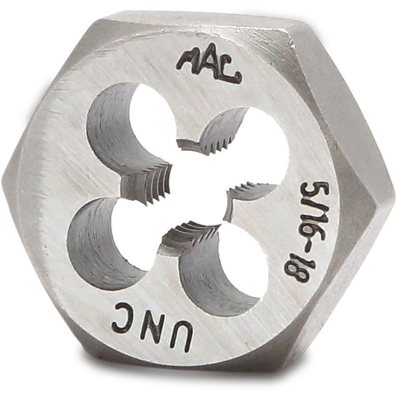 SAE Hexagonal Die 5/16"-18 NC - 1" Shank