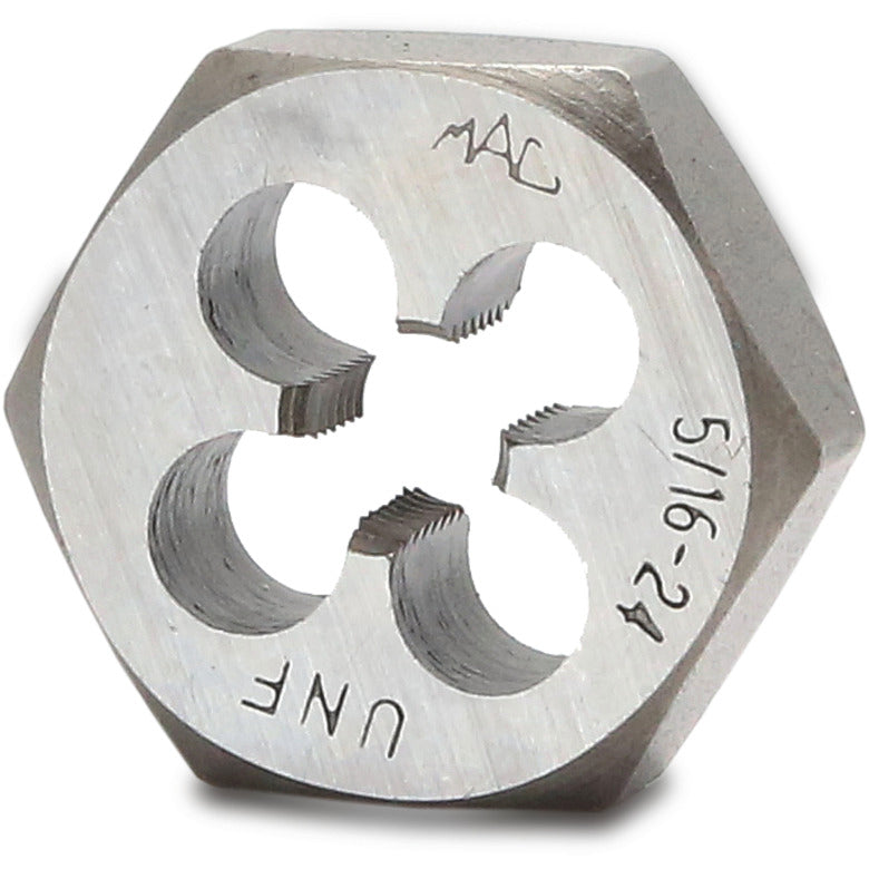 SAE Hexagonal Die 5/16"-24 NF - 1" Shank
