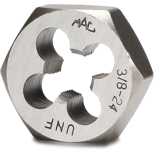 SAE Hexagonal Die 3/8"-24 NF - 1" Shank