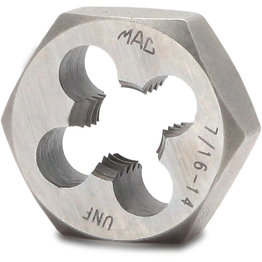 SAE Hexagonal Die 7/16"-14 NC - 1" Shank