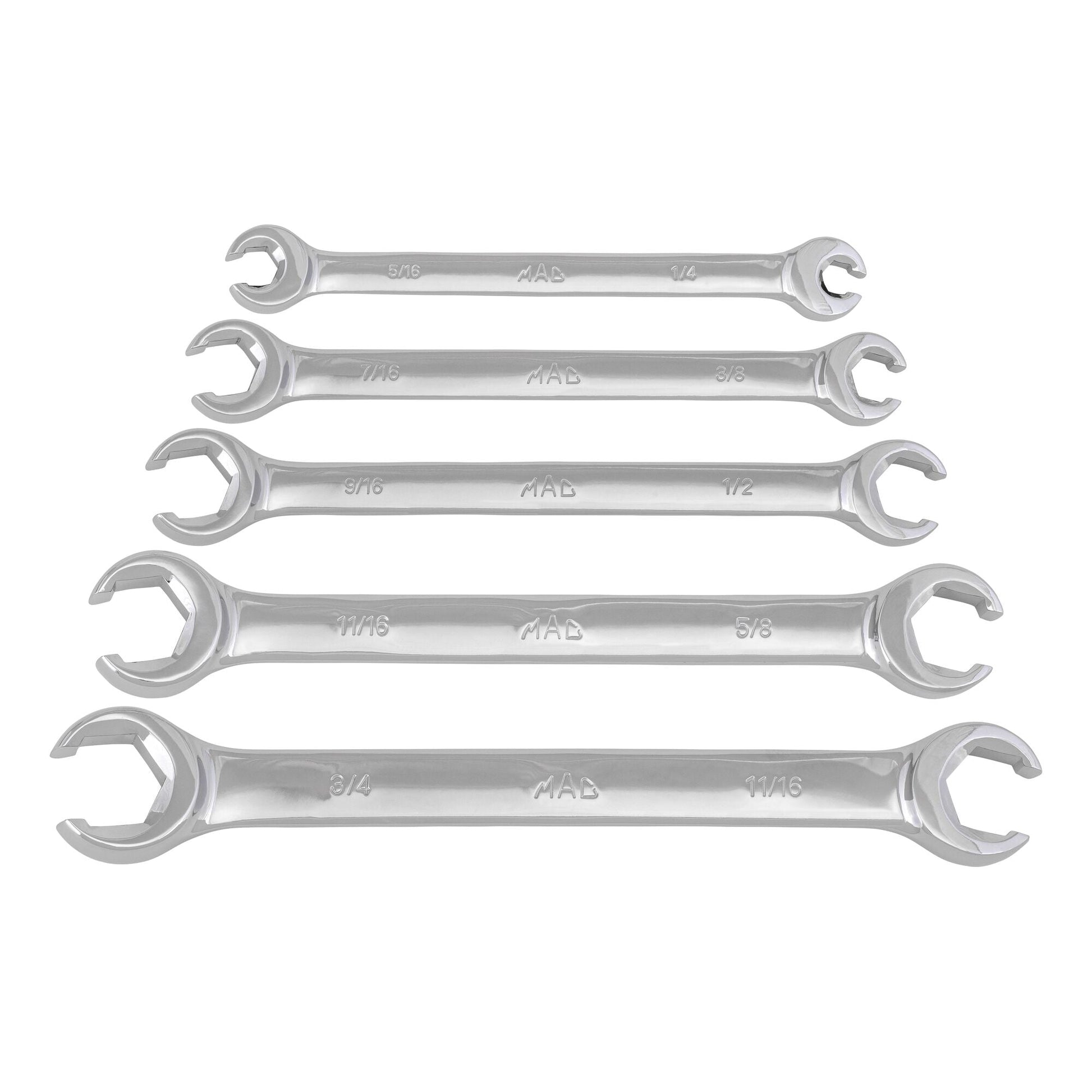 5-PC. SAE Flare Nut Wrench Set