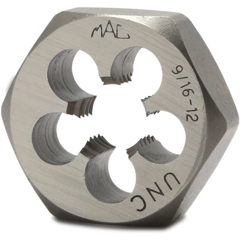 SAE Hexagonal Die 9/16"-12 NC - 1/7/16" Shank