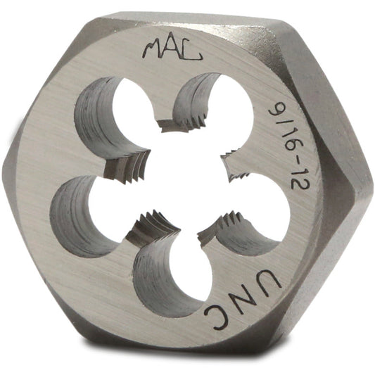 SAE Hexagonal Die 9/16"-12 NC - 1/7/16" Shank