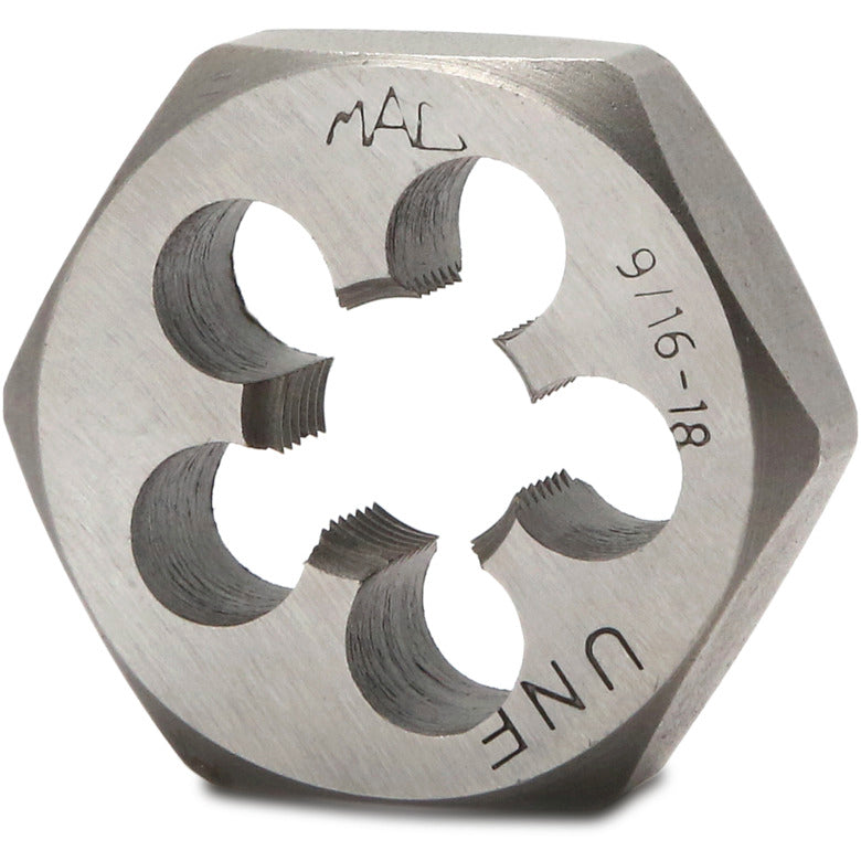SAE Hexagonal Die 9/16"-18 NF - 1/7/16" Shank