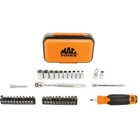 38-PC. 1/4" Drive SAE Precision Torque Micro Set - Hi-Vis Orange