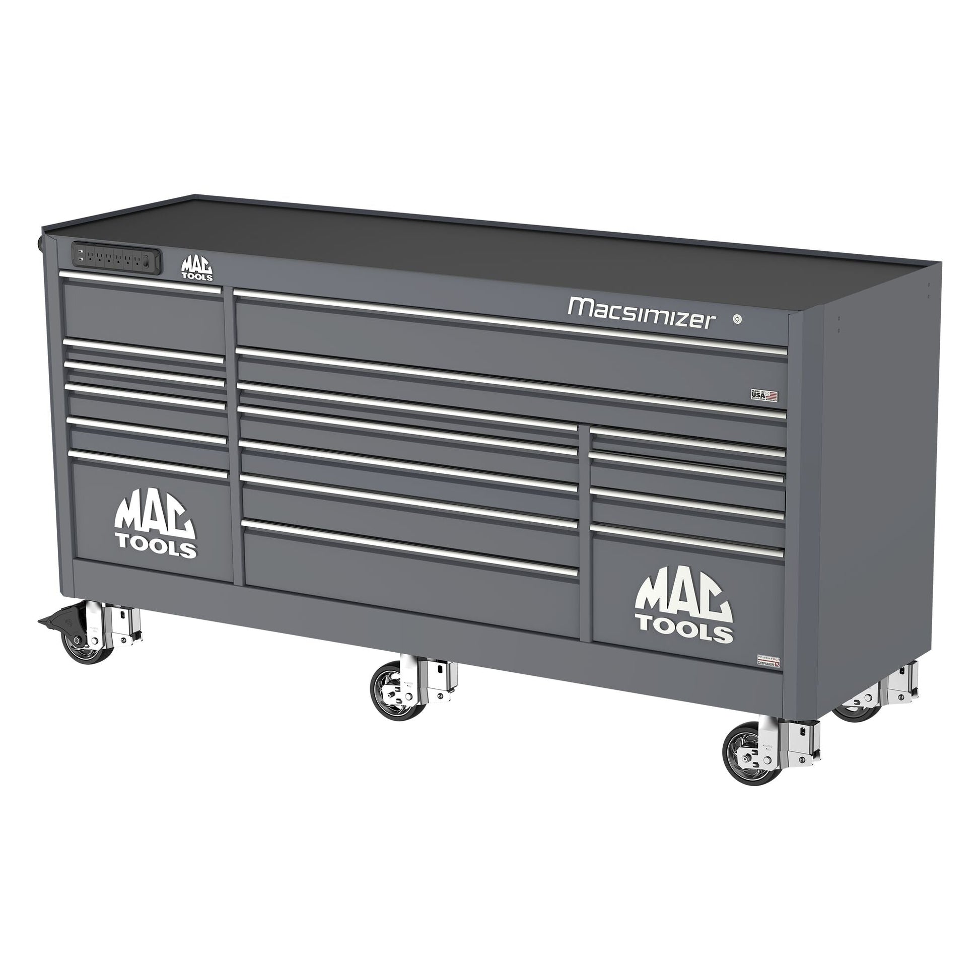 Macsimizer® 17-Drawer Workstation - Carbon Gray