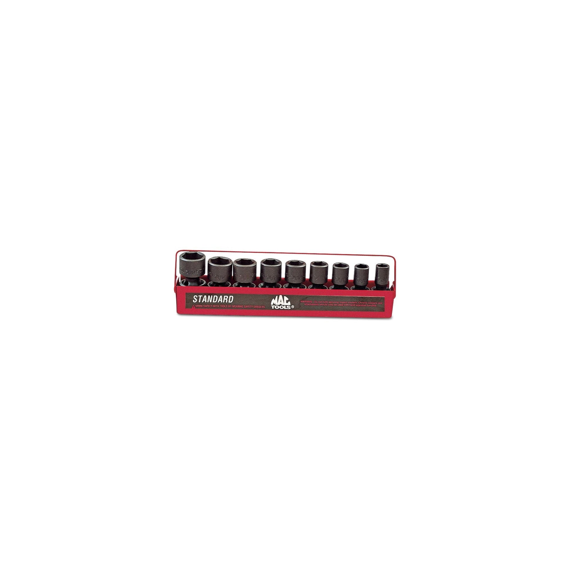 9-PC. 1/2" Drive SAE Impact Universal Socket Set - 6-PT.
