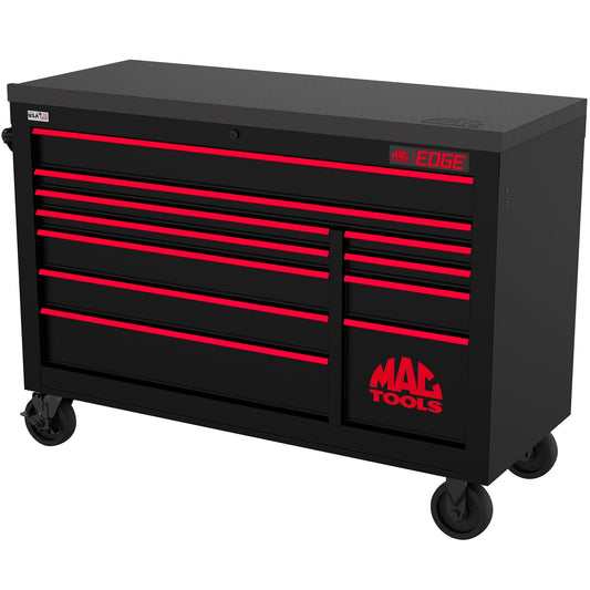 Edge™ 11-Drawer Workstation - Flat Black/Red Trim