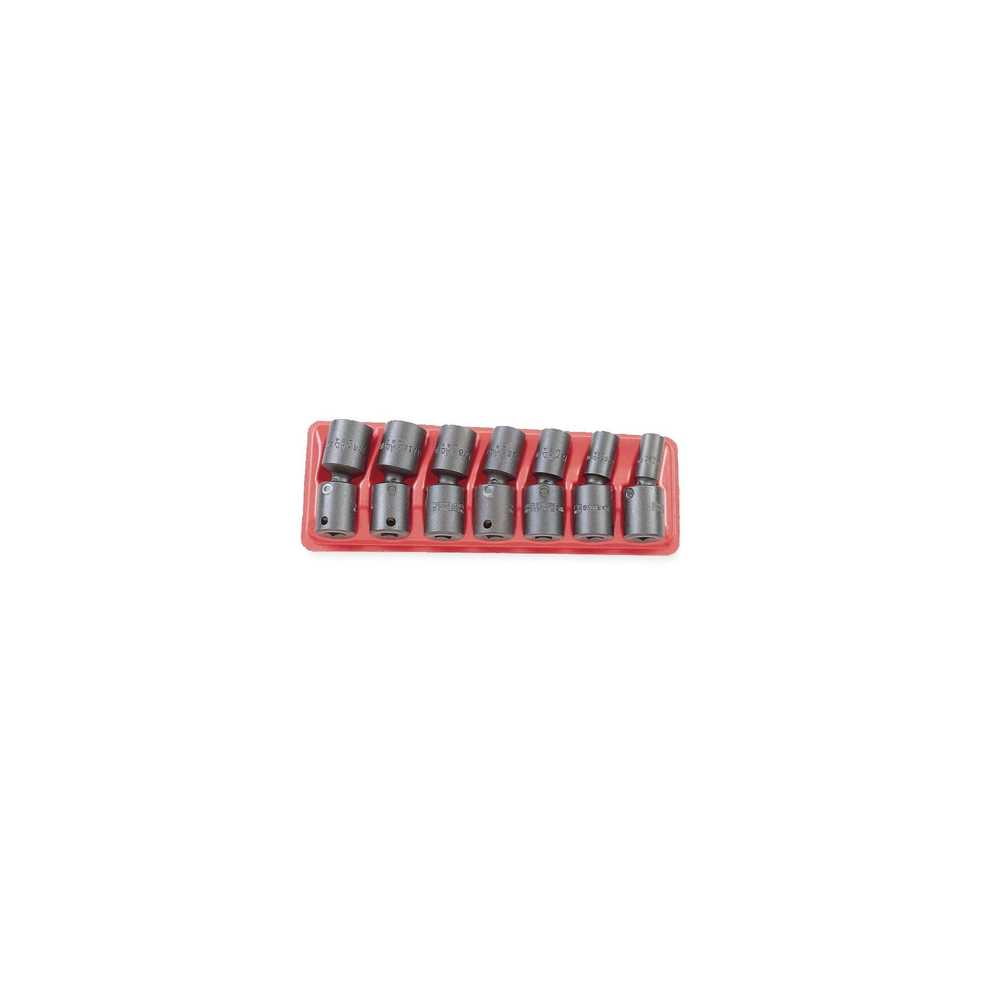 Socket Set, Deep Universal Impact SAE 3/8" Drive - 7-PC. – 6-PT.