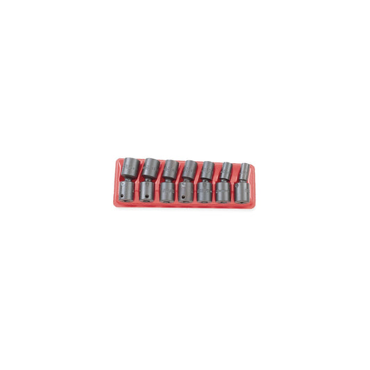 Socket Set, Deep Universal Impact SAE 3/8" Drive - 7-PC. – 6-PT.