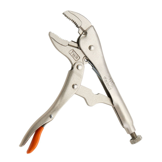 7" Curved Jaw Trigger Release Locking Pliers with Wire Cutter - Orange
