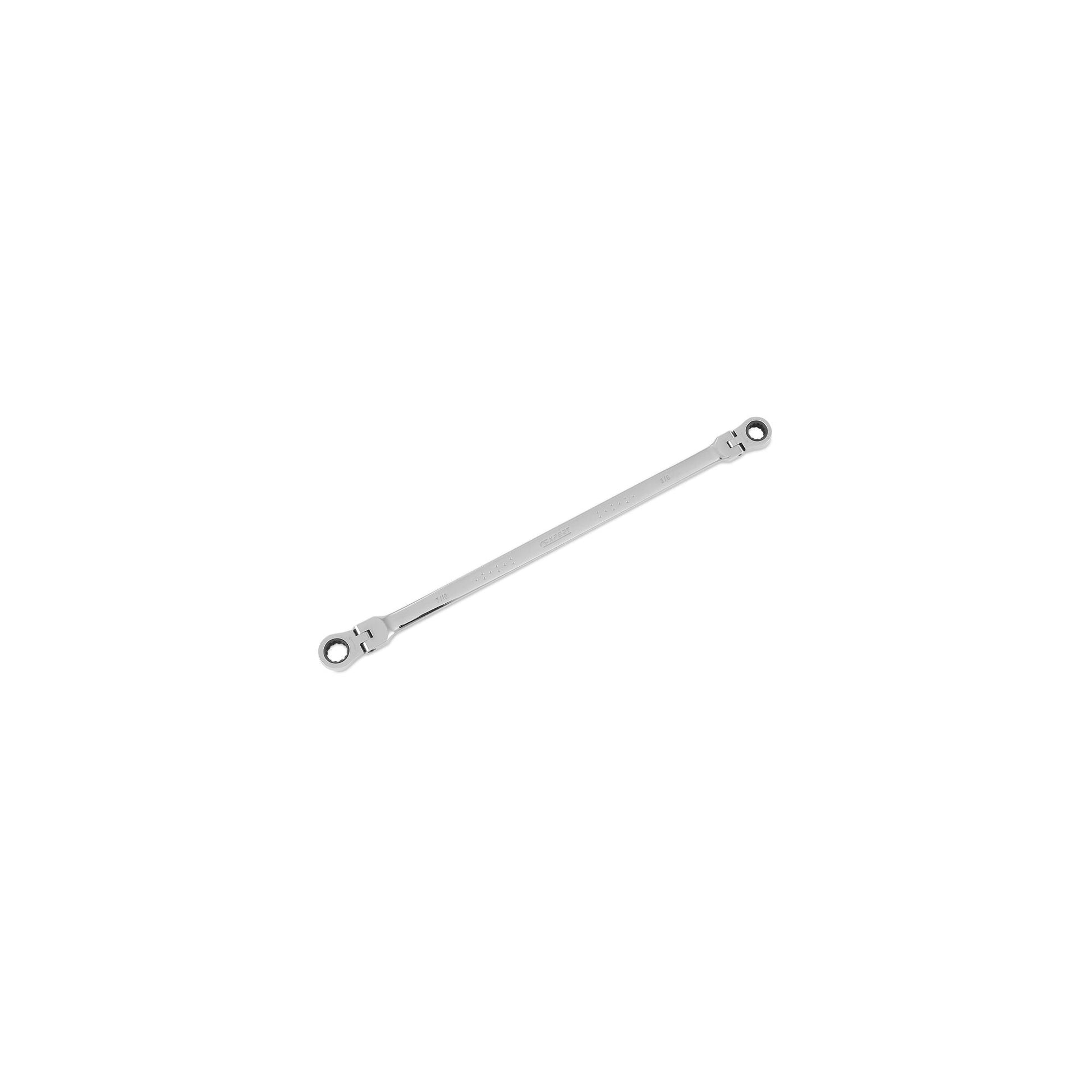 Extra-Long SAE Double-Box Flex Ratcheting Wrench 3/8" x 7/16" - 12-PT.