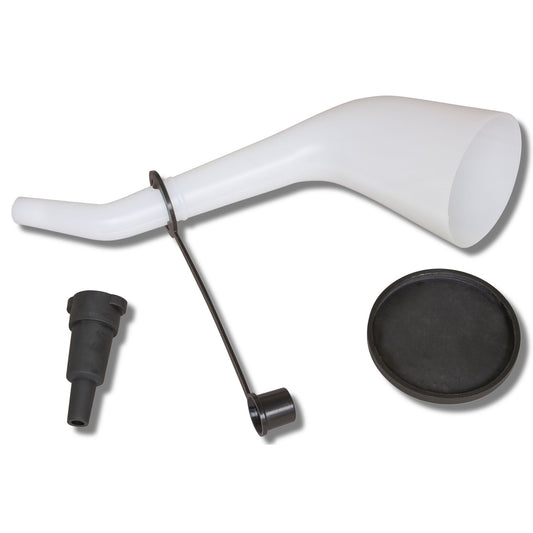 Offset Funnel with Spout Cap and Lid