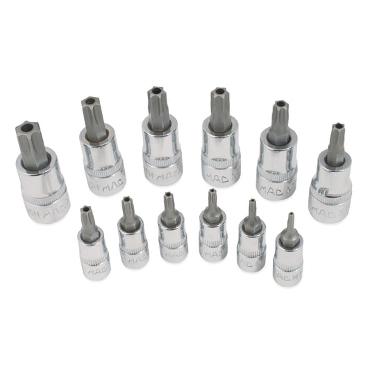 Driver Set, Tamper-Resistant Torx 1/4" and 3/8" Drive - 12-PC.