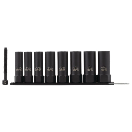 8-PC. 3/8" Drive R.B.R.T™ Metric Impact Foreign Object Removal (FOR) Deep Extractor Socket Set