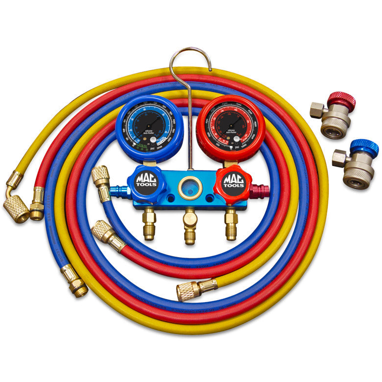 R134a Aluminum Manifold Gauge Set - 72" Hose