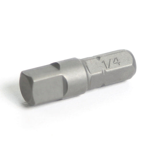1/4" Hex Drive Male x 1/4" Square Drive Male Bit Adapter - 1"