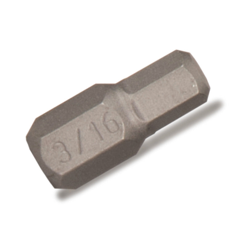 1/4" Hex Drive Stubby Hex Bit - 3/16"