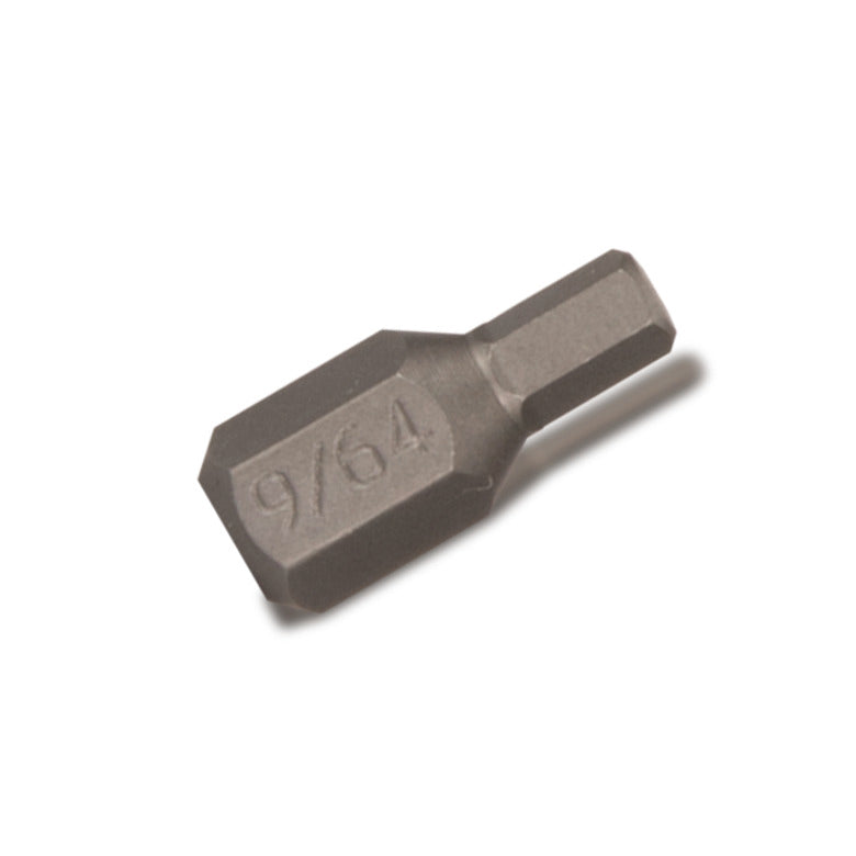 1/4" Hex Drive Stubby Hex Bit - 9/64"