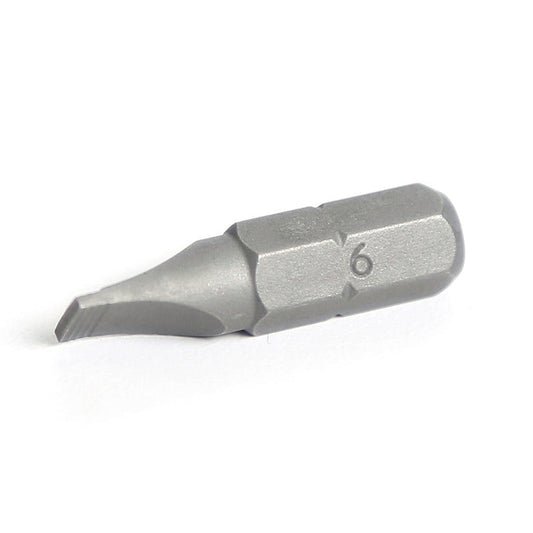 1/4" Hex Drive Slotted Bit 1" - 6mm