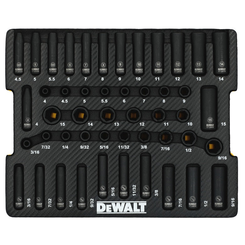 48-PC. ¼” Drive SAE/Metric Impact Socket Set
