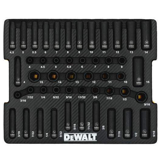 48-PC. ¼” Drive SAE/Metric Impact Socket Set