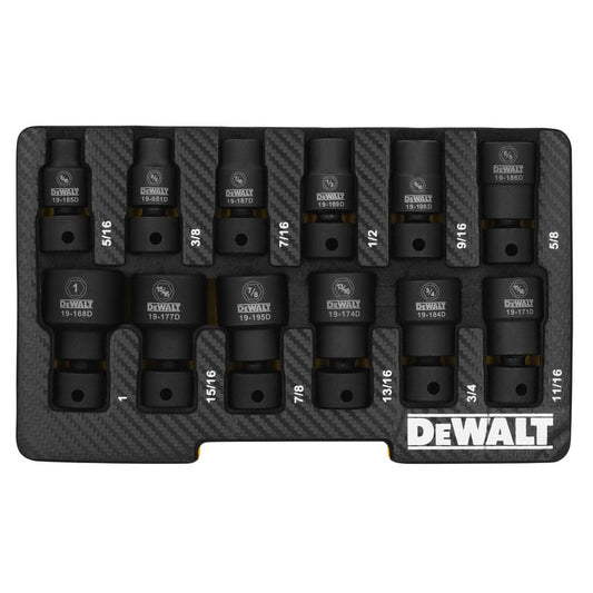 12-PC. 3/8” Drive SAE Universal Impact Socket Set