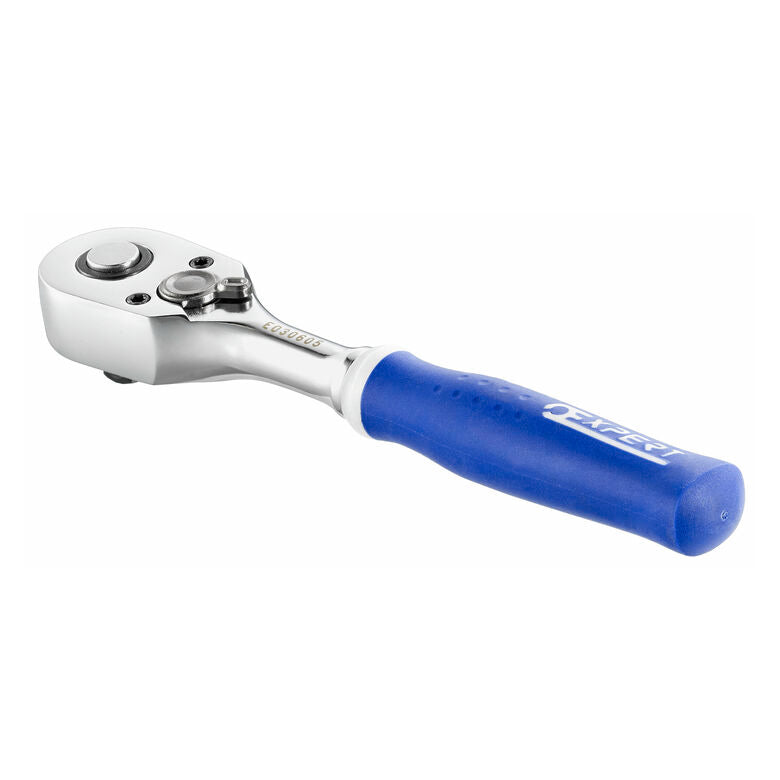 1/4" Drive Pear-Head Ratchet with Bi-Material Grip