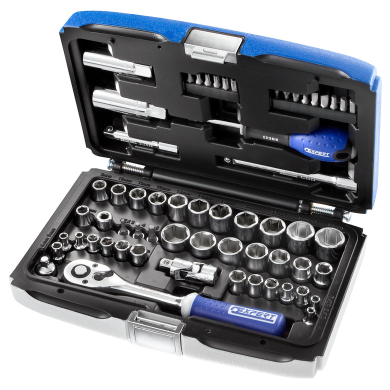 60-PC. 1/4" and 3/8" Drive Socket Set - 6-PT.