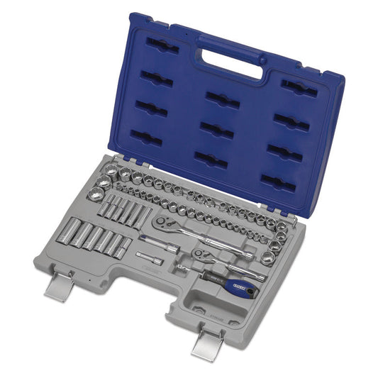 60-PC. 1/4" and 3/8" Drive Socket Set - 6-PT. and 12-PT.