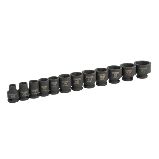 12-PC. 3/8" Drive SAE Impact Socket Set - 6-PT.