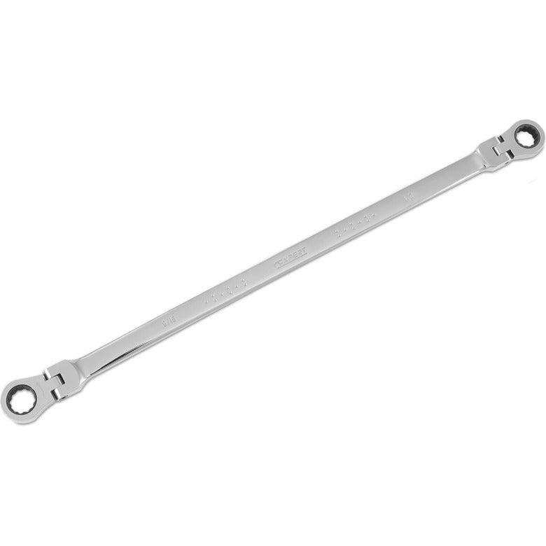 Extra-Long SAE Double-Box Flex Ratcheting Wrench 1/2" x 9/16" - 12-PT.