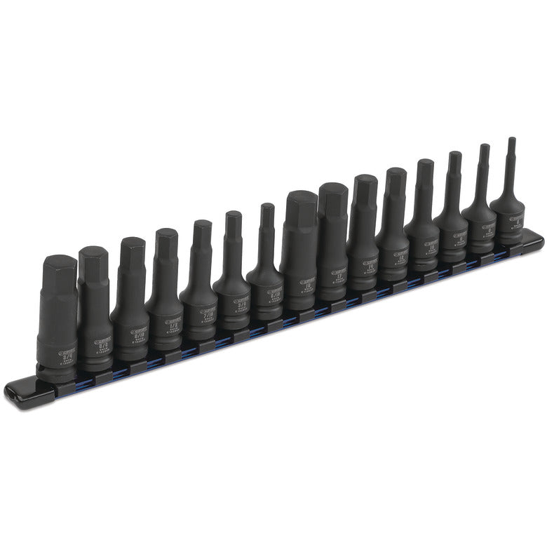 15-PC. 1/2" Drive Metric and SAE Impact Hex Set