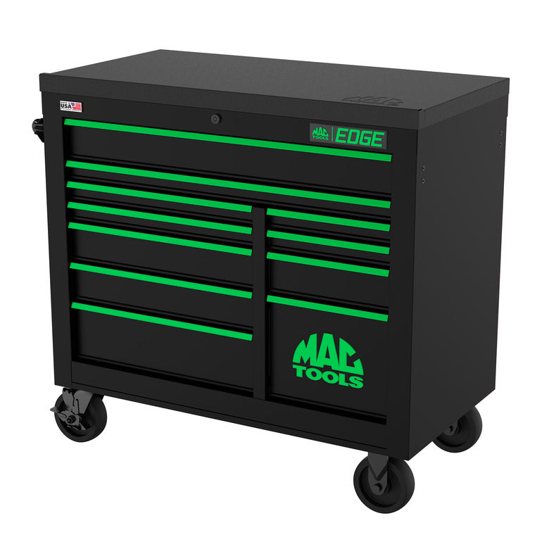 Edge™ 11-Drawer Workstation - Flat Black/Green Trim