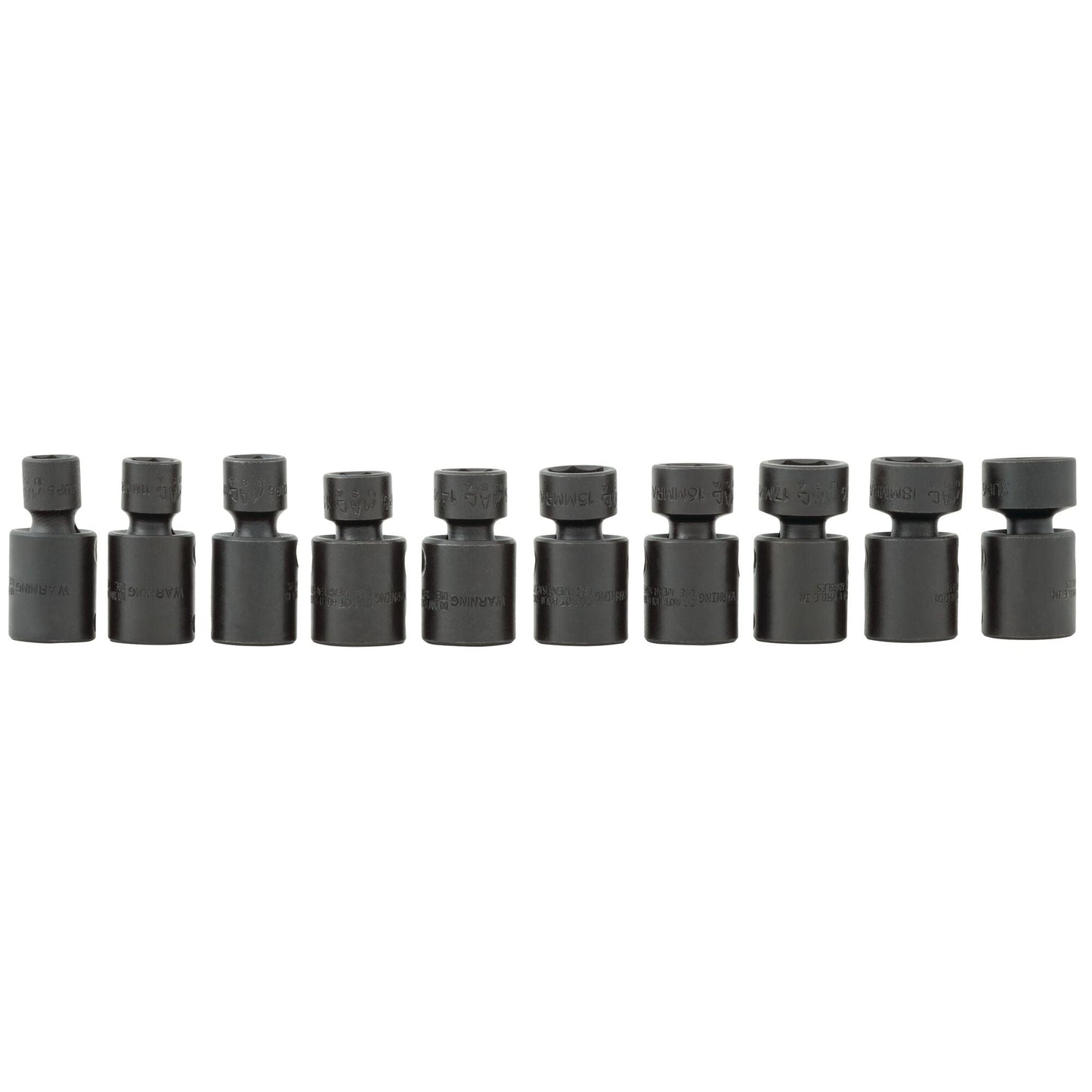 10-PC 3/8 Drive Metric Universal Impact Socket Set 6-PT
