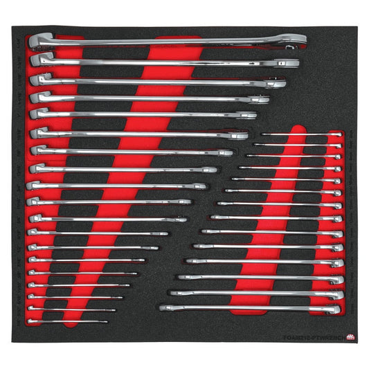 33-Pc. 12-PT. Combination Wrench Foam Set
