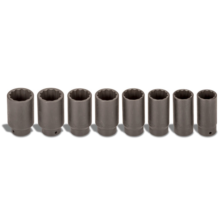 8-PC. 1/2" Drive Axle Nut Socket Set - 12-PT.