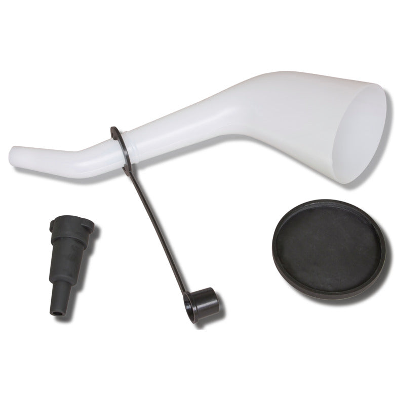 Offset Funnel with Spout Cap and Lid