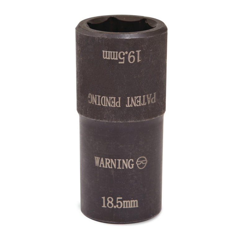 1/2" Drive 18.5mm/19.5mm Chrome-Capped Lug Nut Flip Socket
